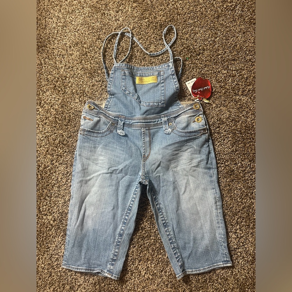Insane Deadstock y2k Apple bottom jeans capri denim overalls